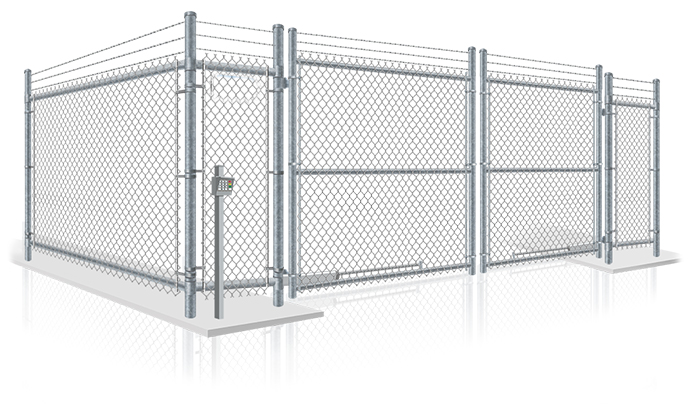 Oklahoma City commercial chain link security gate