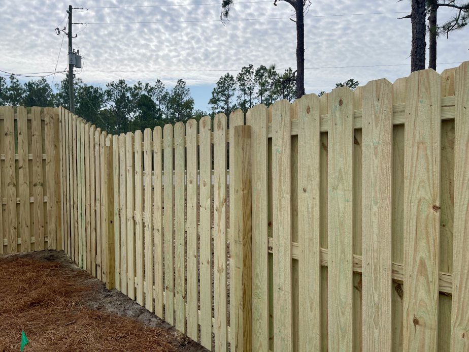 Oklahoma City shadowbox style wood fence project