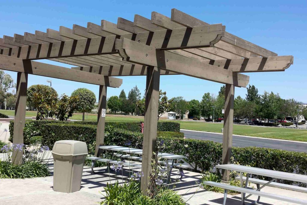 tan pergola install in okc